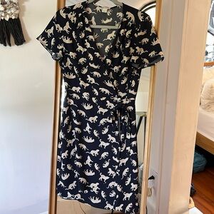 J. Crew wrap dress - CATS!